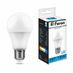 Лампа FERON LB-94 45LED (15W) E27 6400K 230V A60