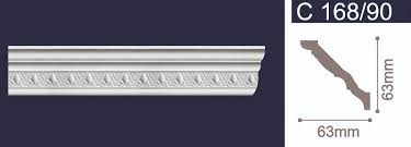 Плинтус потол. инж.  2м С 168/90, 63*63 Солид