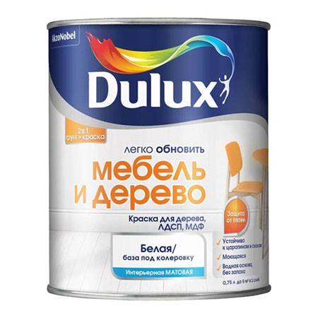 Dulux Мебель и дерево краска ЛДСП,МДФ база BC(0,75л)