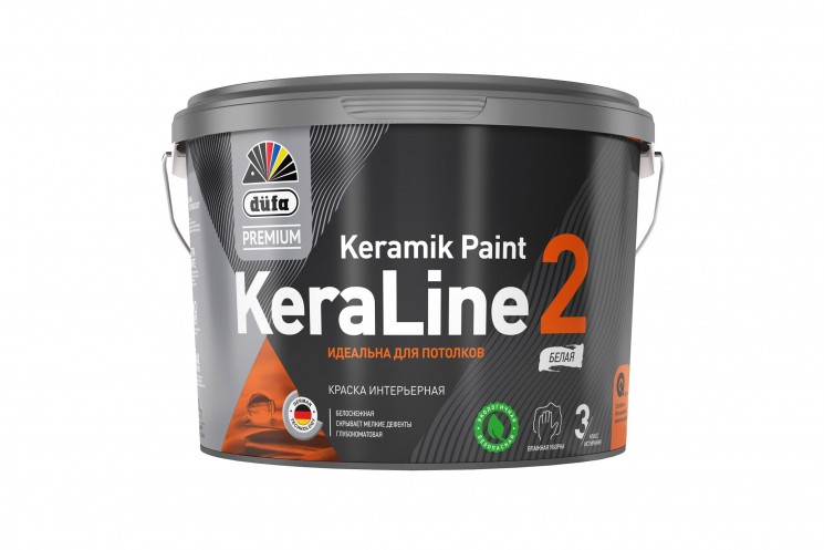 Краска для потолков Dufa Premium KeraLine Keramik Paint 2 глубокомат. белая база1 2,5 л