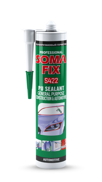 Герметик SOMA FIX полиуретановый черный 280мл.