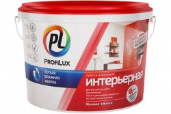 Краска для стен и потолков акриловая  Profilux PL-07A мат. супербелая 3кг
