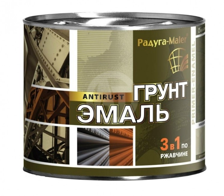 Грунт эмаль по рж. спелая вишня 1,9кг Радуга