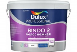 Краска для потолков глубокоматовая снежно-белая Dulux Professional Bindo 2 (4,5л)