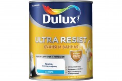 Краска для стен и потолков повышенной износостойкости матовая Dulux Ultra Resist база BW 1л