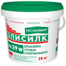 Шпаклевка готовая суперфинишная ОСНОВИТ ЭЛИСИЛК PA39W (28кг/24)