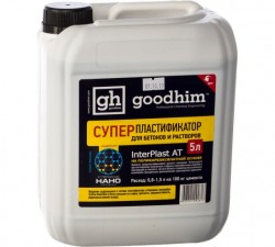 Суперпластификатор для бетонов и растворов INTERPLAST AT, 5л..